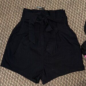 Black High-Waisted Women Shorts